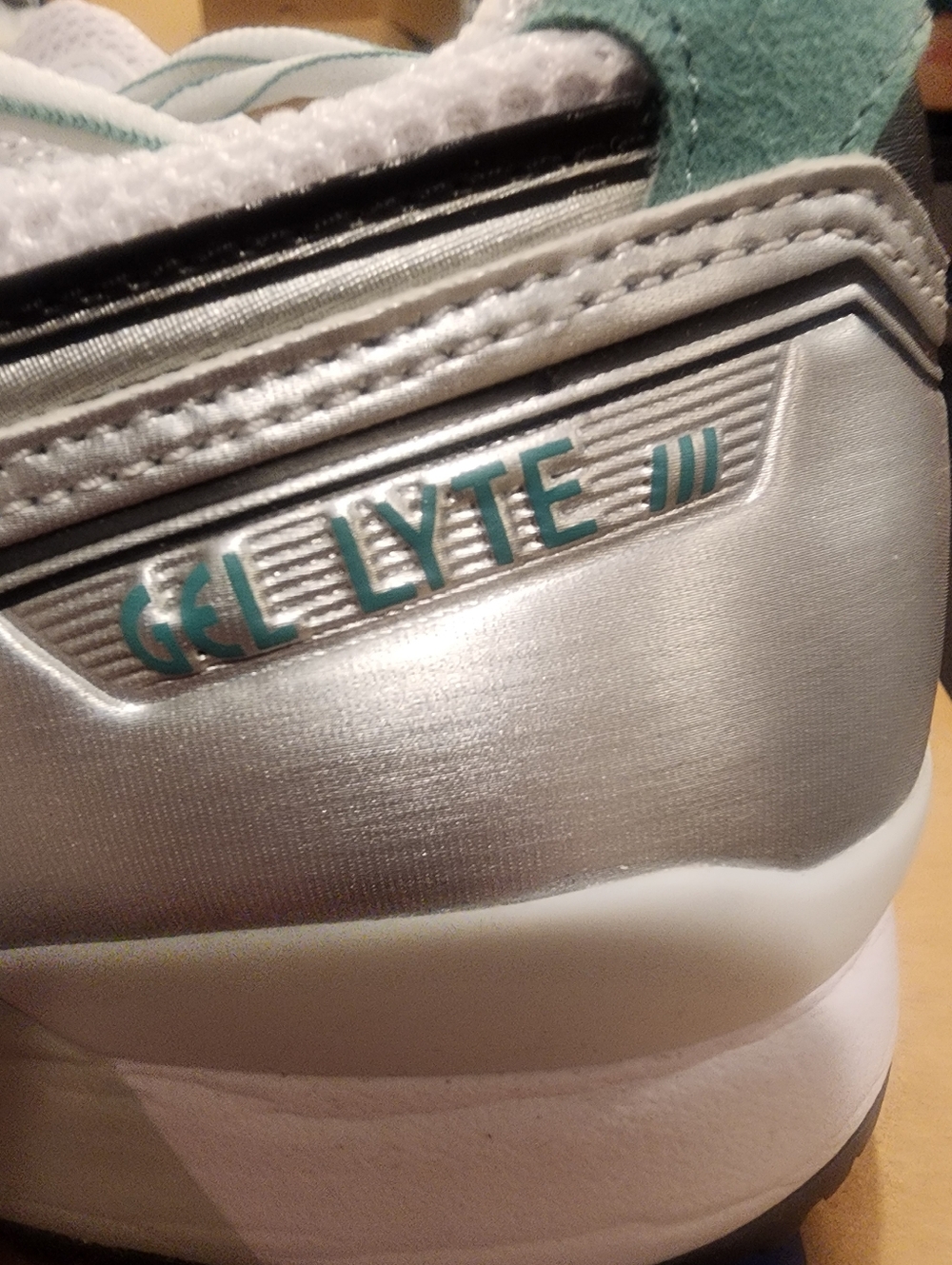 Asics White & Teal Athletic Sneakers - Picture 5 of 6
